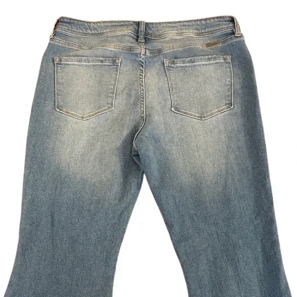 KanCan Maurices Womens Light Wash Raw Hem Front Seam Flare Jeans Size 31 - Picture 4 of 8